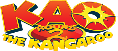 Kao the Kangaroo Round 2 title screen for Playstation 2